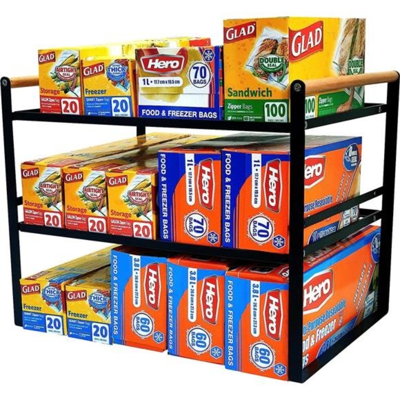 2Tier Large and Wide Counter Shelf - Pantry and Countertop Organizer- Small